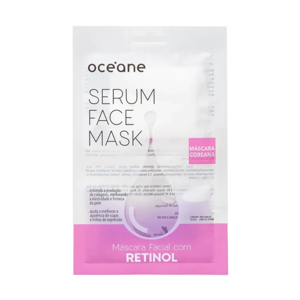 Oceane Máscara Facial com Retinol - Mascara coreana 20ml