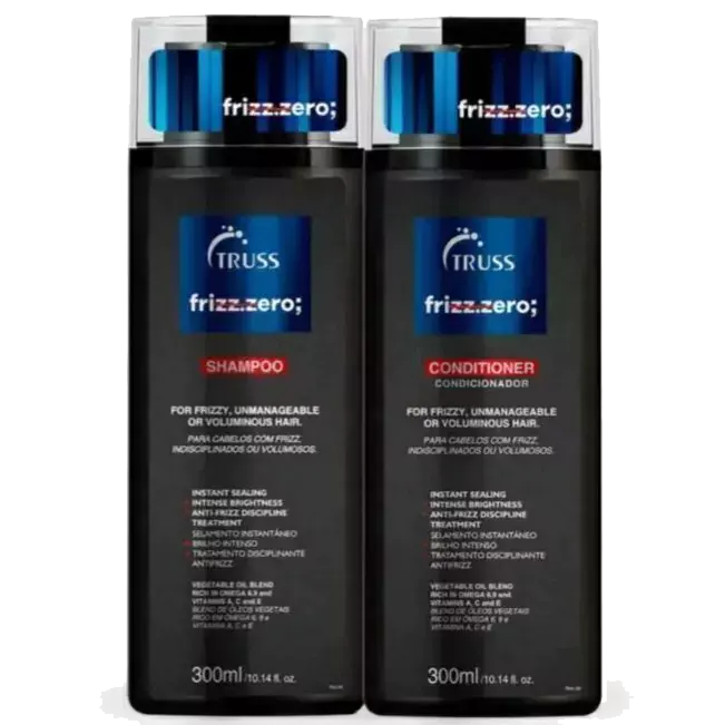 Truss - Kit Shampoo e Condicionador Frizz Zero: Shampoo 300ml + Condicionador 300ml