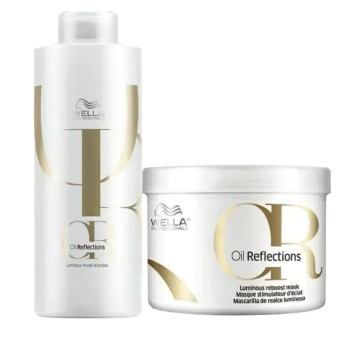 Wella - Kit Oil Reflections: Shampoo 1litro + Máscara 500ml